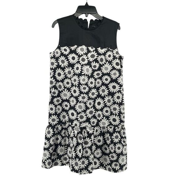 Victoria Beckham x Target Girls Floral Dress XL Black White Sleeveless Cotton - Picture 2 of 12